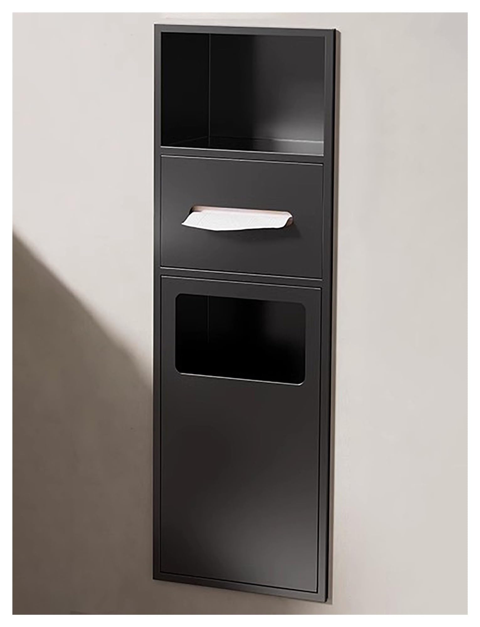 Niche de douche en acier inoxydable durable avec poubelle encastrée