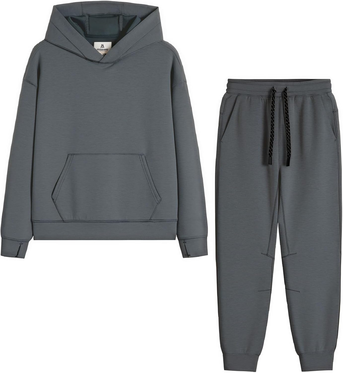 MERIDIANO Boys Sweatsuit 2 Piece Outfits Cozy Athletic Tracksuit Set Pullover Hoodie and Jogger Pants Kids Clothes Size 5-16