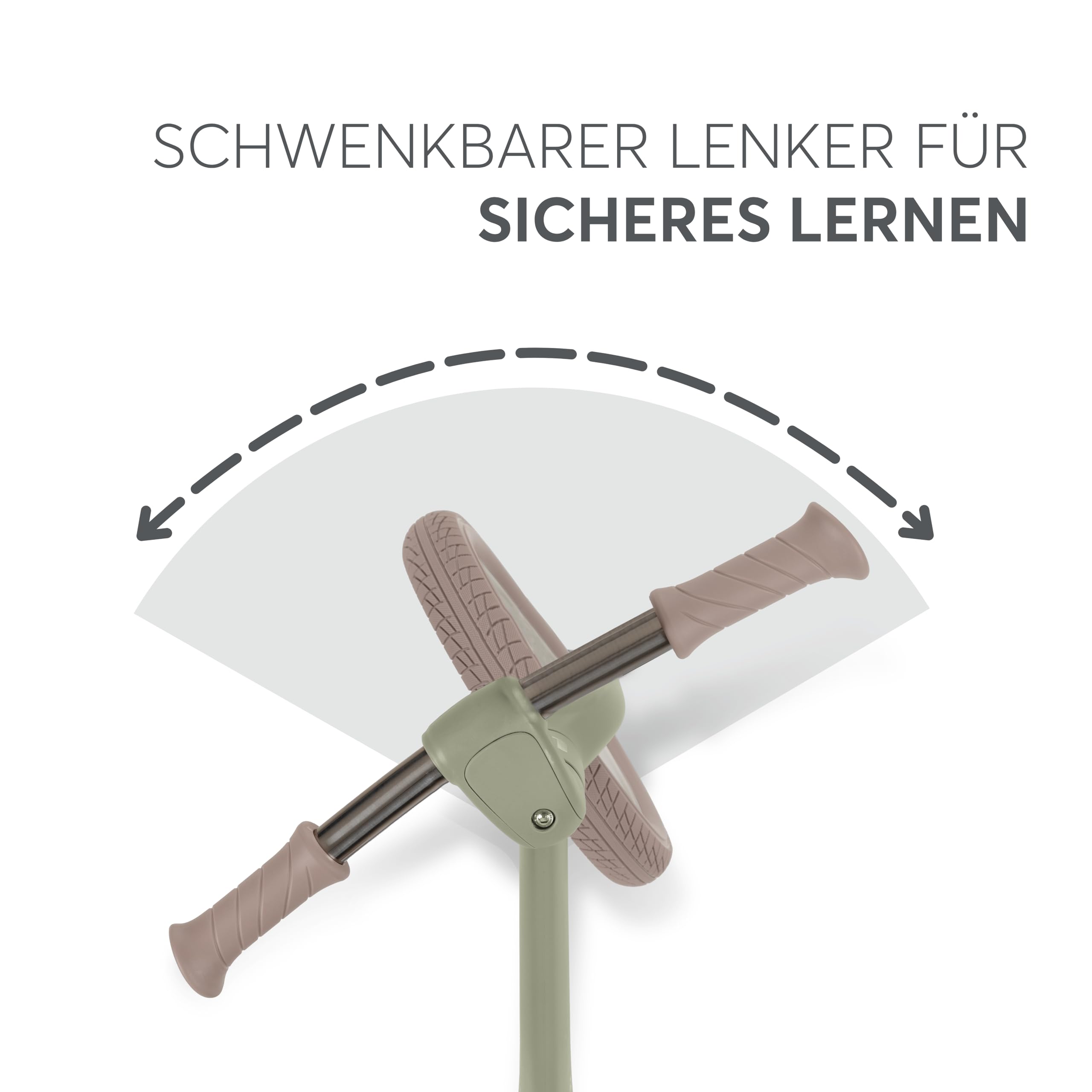 KikkaBoo Laufrad ab 3 Jahre LANSER, Ultraleichtes Balance Bike, 12 Zoll, Verstellbarer Sitz, Fahrrad für Kleinkinder 3-6 Jahre, Beige