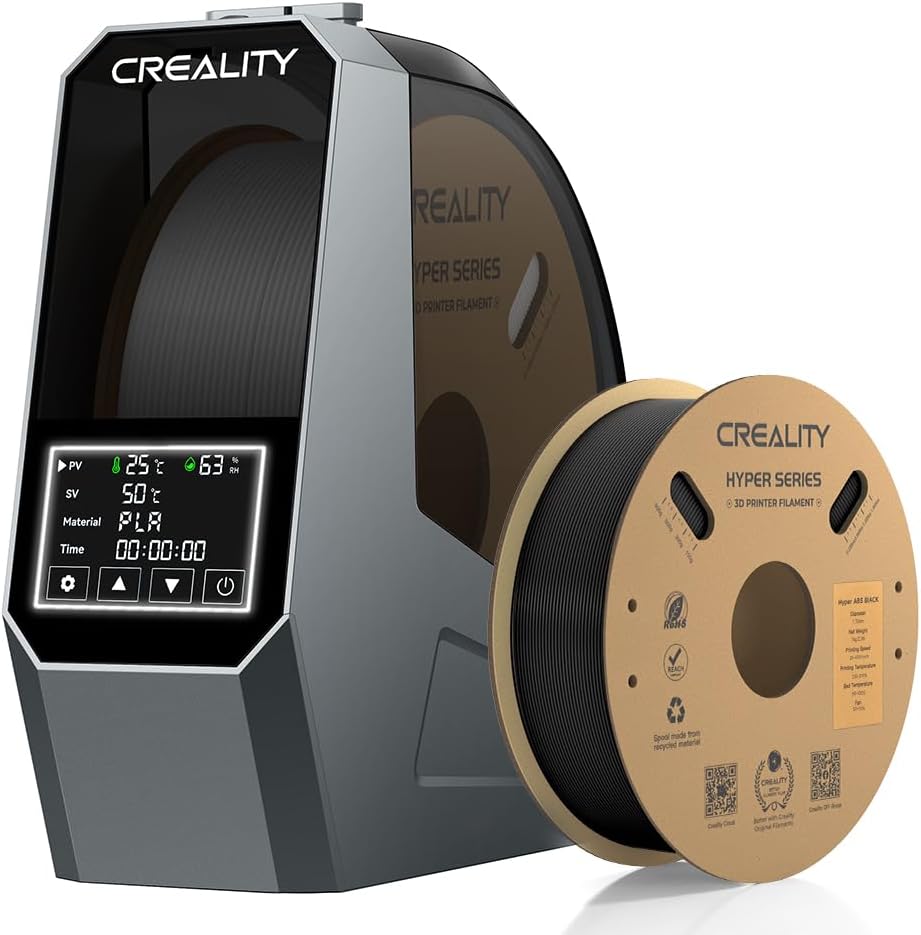 Creality Space PI Filament Dryer Box and Creality Hyper ABS Filament 1KG Black