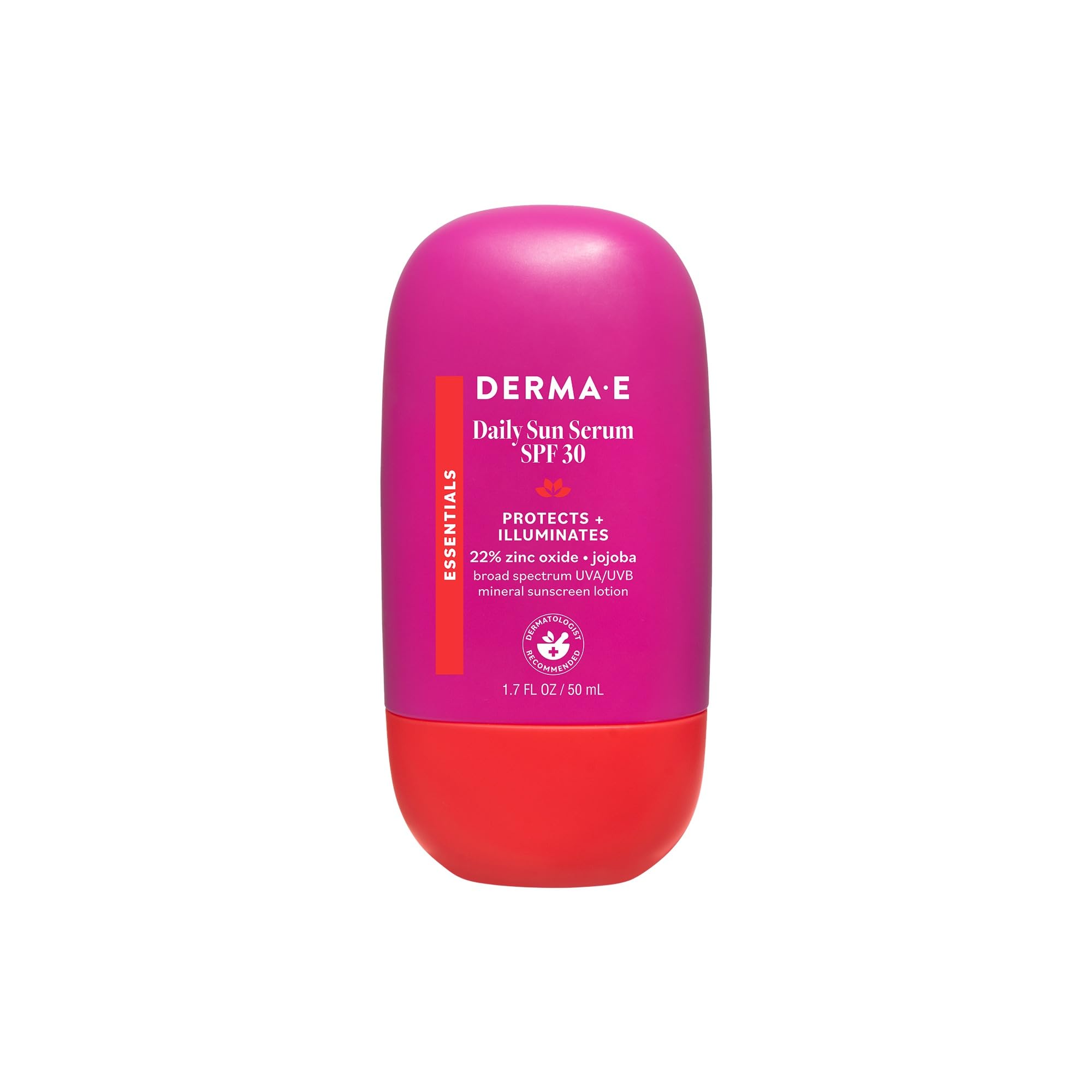 DERMA E Daily Sun Serum SPF 30, 1.7 Fl Oz Lightweight Mineral Sunscreen