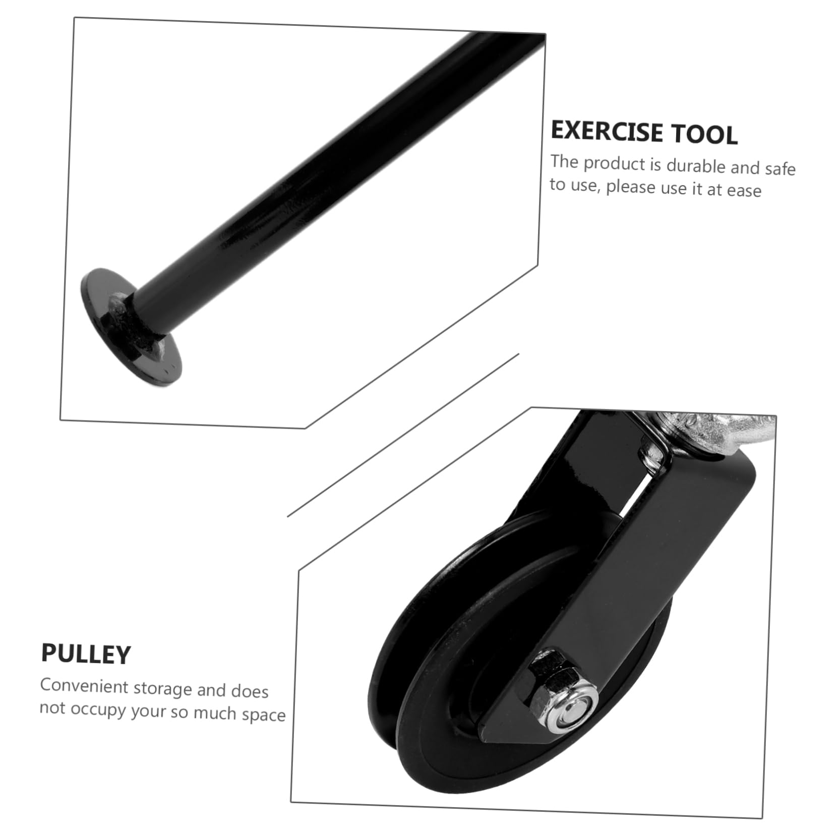 UKCOCO Sistema de Poleas y Cables para Gimnasio en Casa 1 Juego Metal