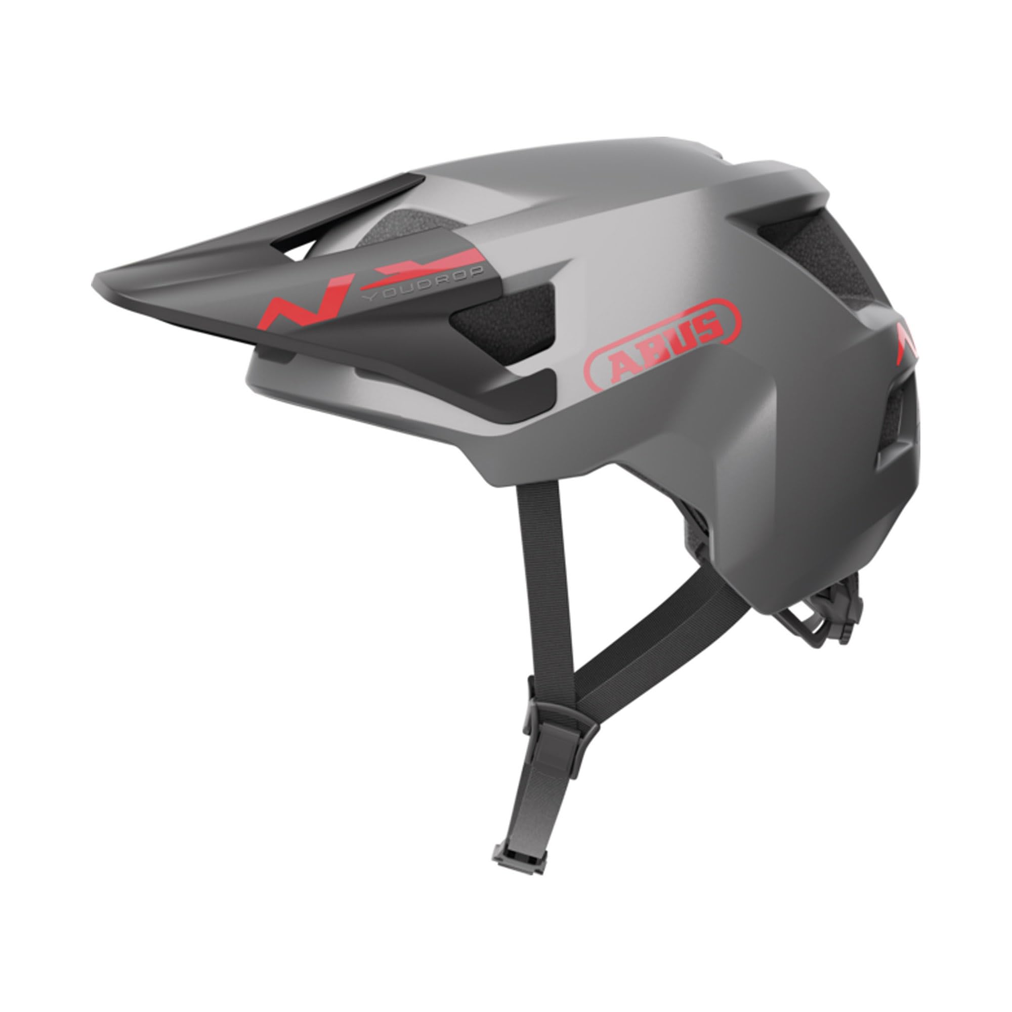Abus MTB YouDrop - Casco de Bicicleta para niños y Adolescentes - para Uso Cotidiano o para Viajes Fuera de Carretera - con Espacio para una coleta