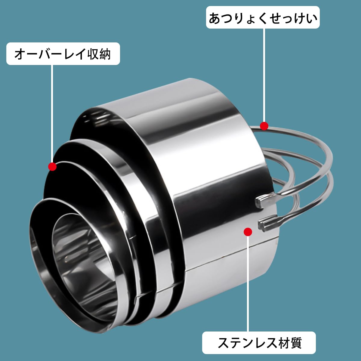 Amazon | クッキー型 抜き型 キッチン 5個セット 製菓 手作り プレス