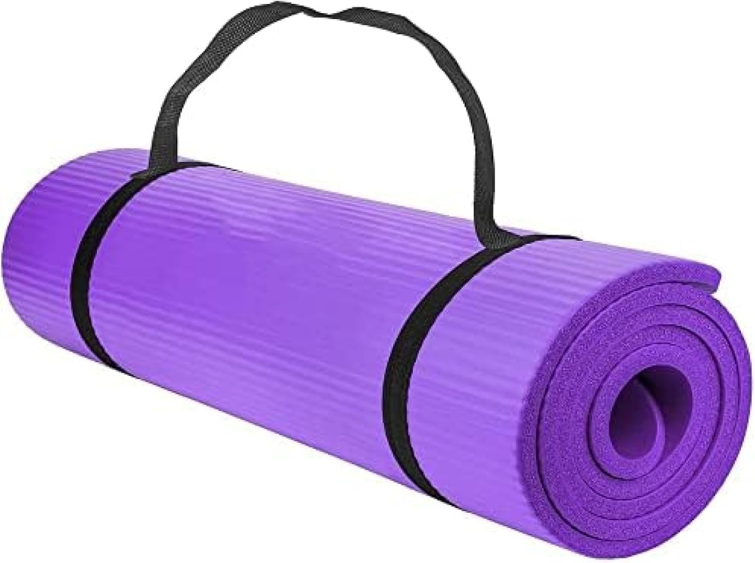 Yogamatte Übungsmatte TPE Fitness Yogamatte 15mm Extra Dicke Nbr-Matte Mit Hoher Dichte Für Pilates, Fitness & Workout Mit Tragegurt Für Home Gym, Training, Pilates, Liegestütze, Red