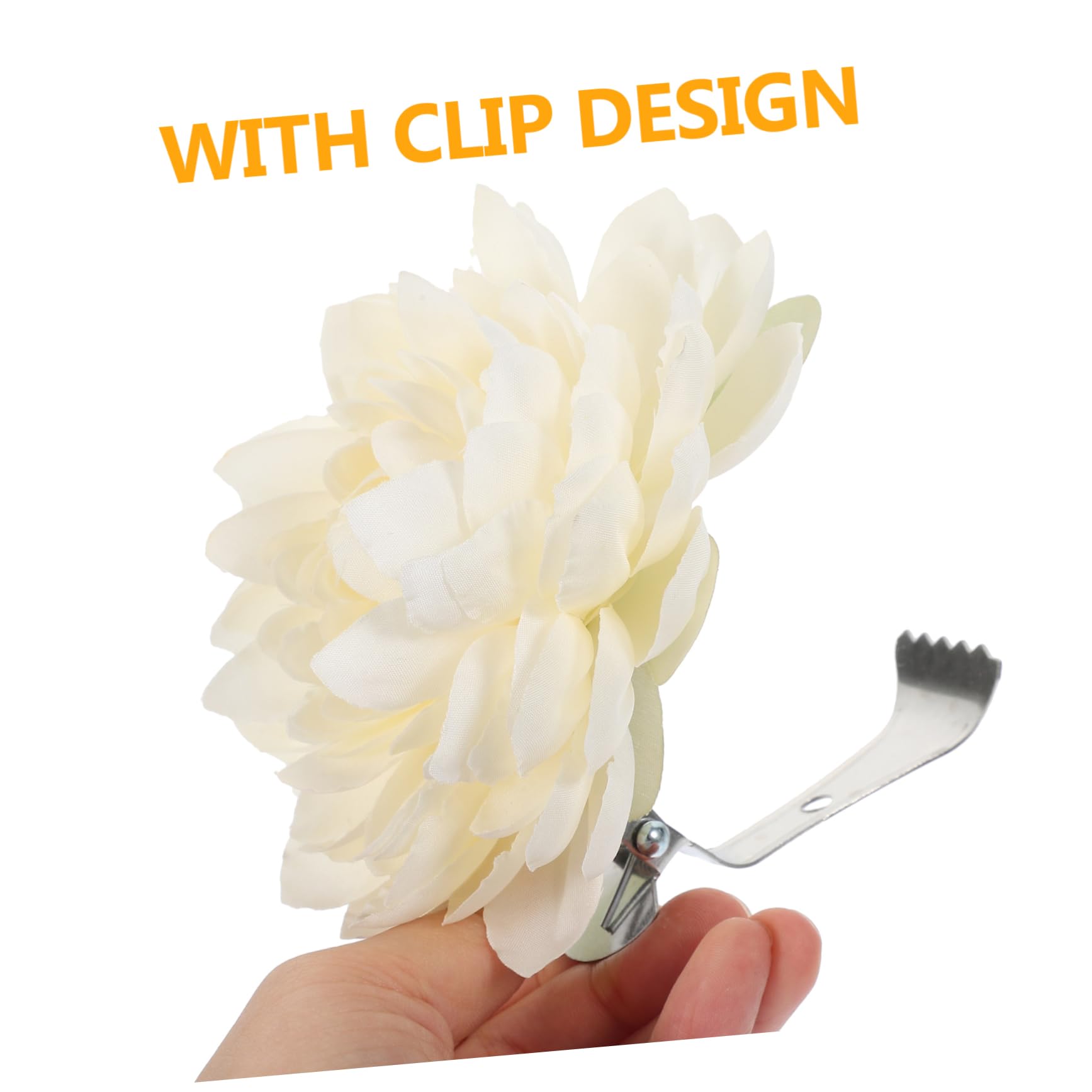 Cabilock Lot De 4 Boucles De Rideau en Plastique Et Métal Pinces À Rideau À Fleurs Force De Serrage Élevée pour La Décoration Intérieure 2 Pièces X 4