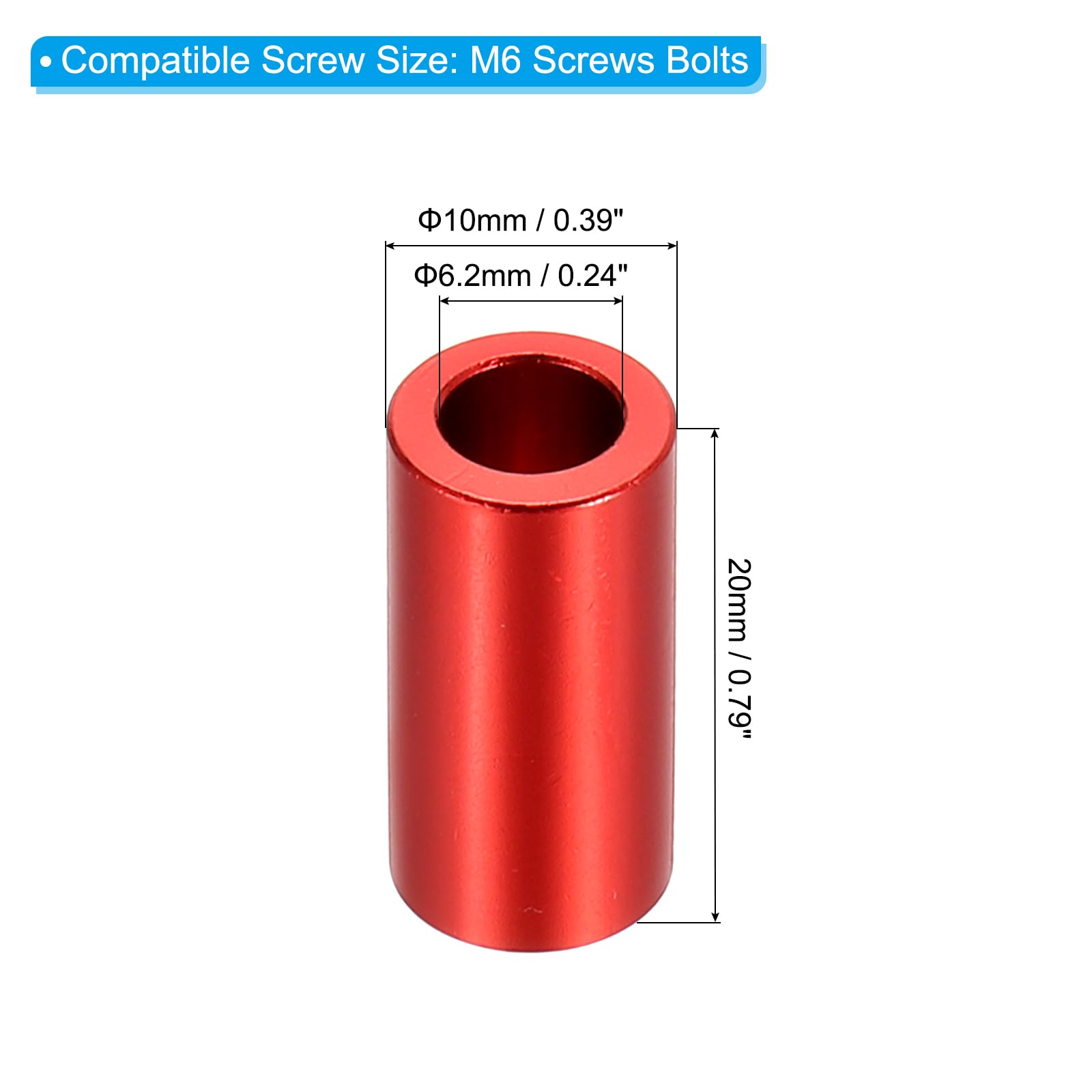 PATIKIL M6 Aluminum Spacers - Image 2