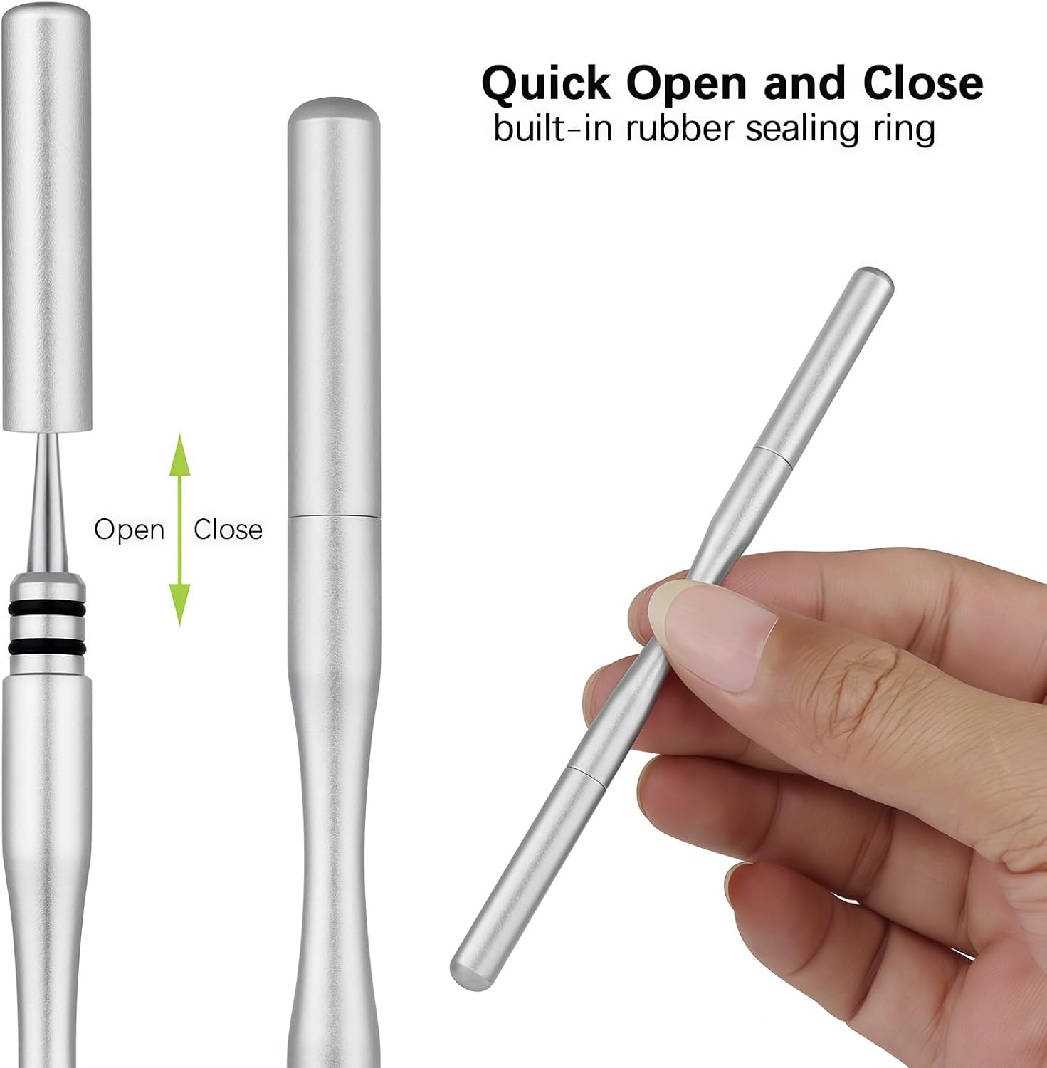 Professional Facial Milia Blackhead Remover Tool, Double Ended Titanium Alloy Sharp Pointed Needle and Tweezers Kit with Case, Blemish, Zit, Pimple and Acne Removal Popper (Silver)
