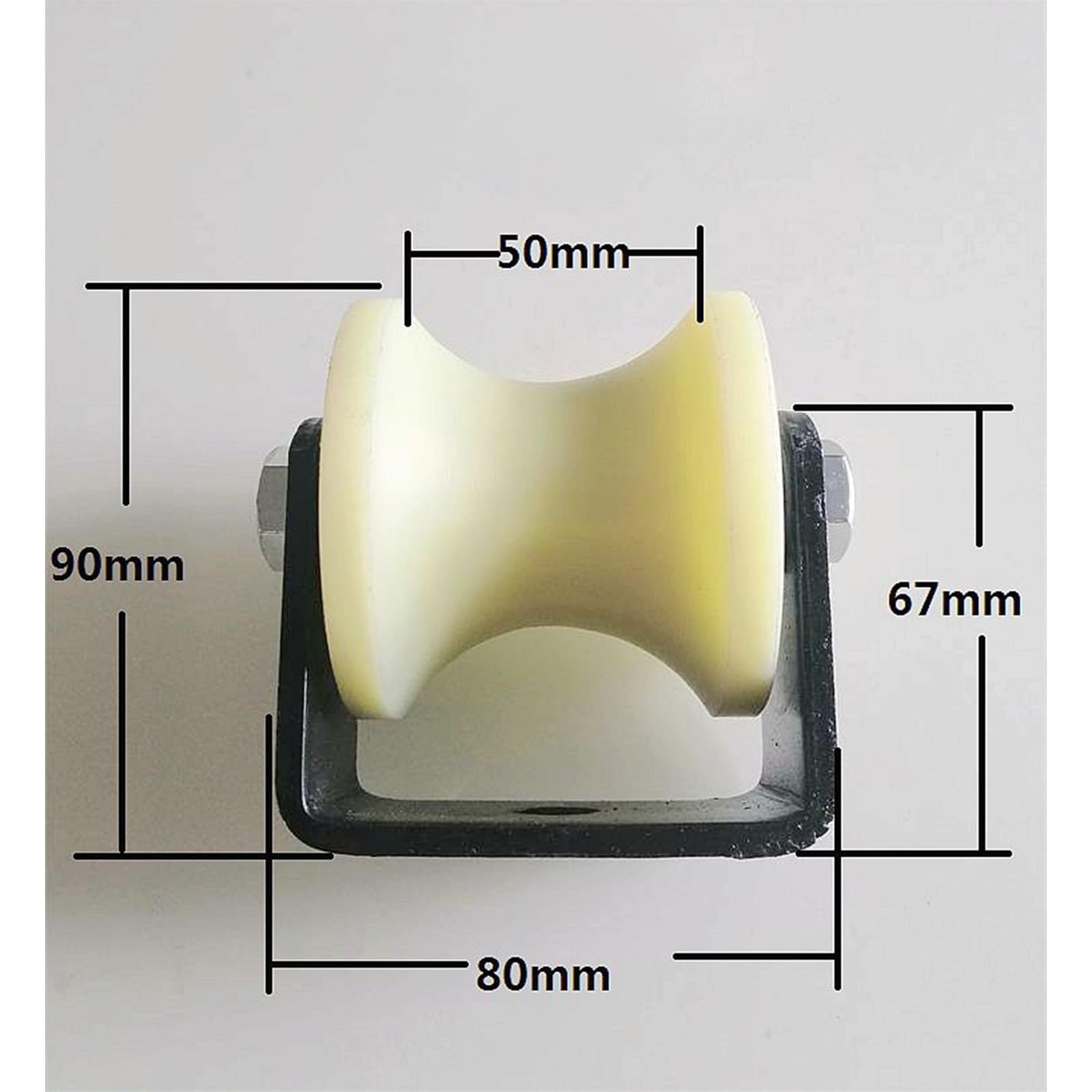 50mm Pulley with Base Bearing Roller, Heavy Duty Pulley for Pulley Systems, Suspension, Lifting, Etc.(80 * 90mm)
