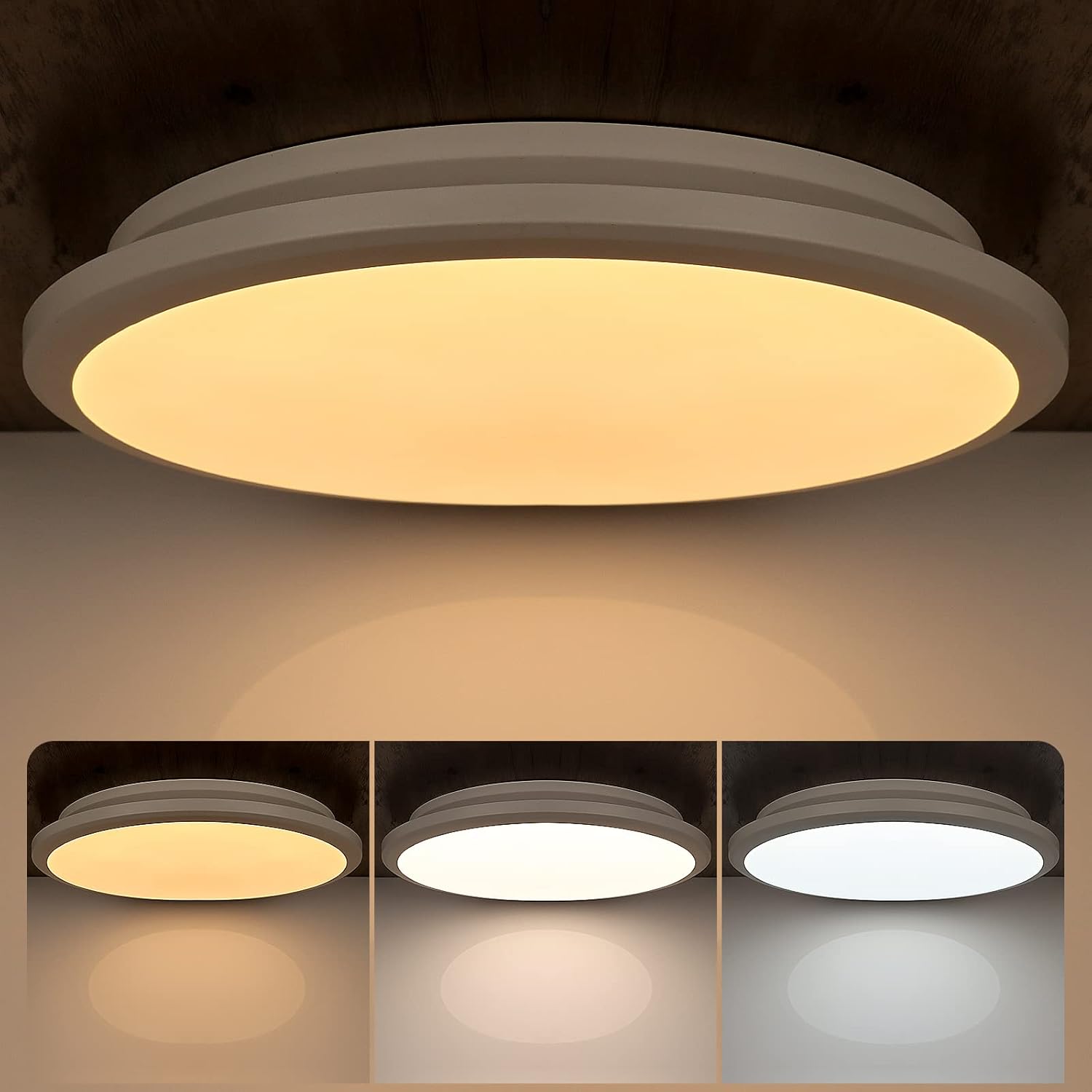 Lampă de plafon cu LED Dexnump albă