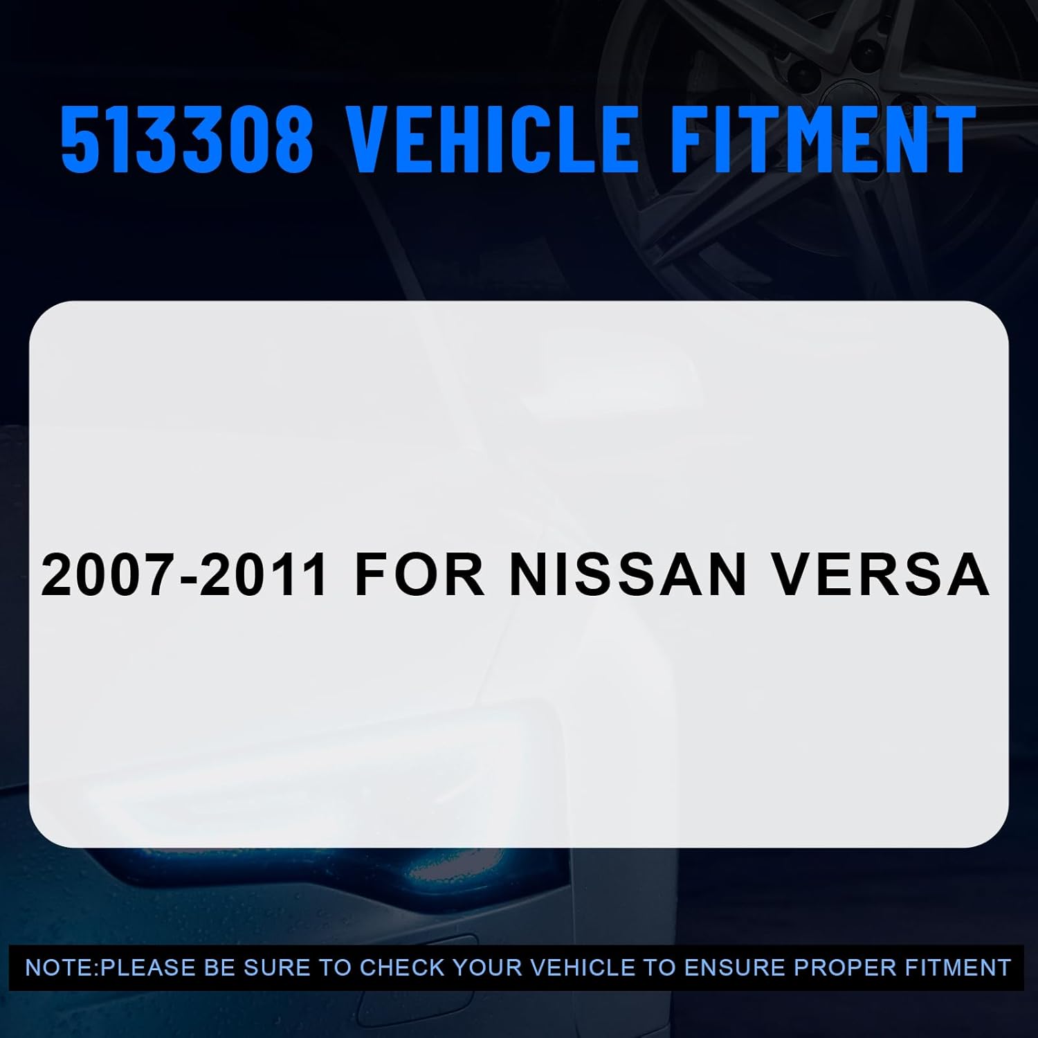 513308 [2 PCS] Front Wheel Hub and Bearing Assembly for Nissan 2007 2008 2009 2010 2011 2012 Versa 4Lugs W/ABS Pair