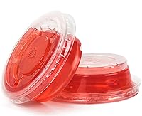 Vista 7 de Golden Apple, 3.25oz 100sets de plástico transparente Jello Shot Souffle Tazas con tapas, taza de muestreo