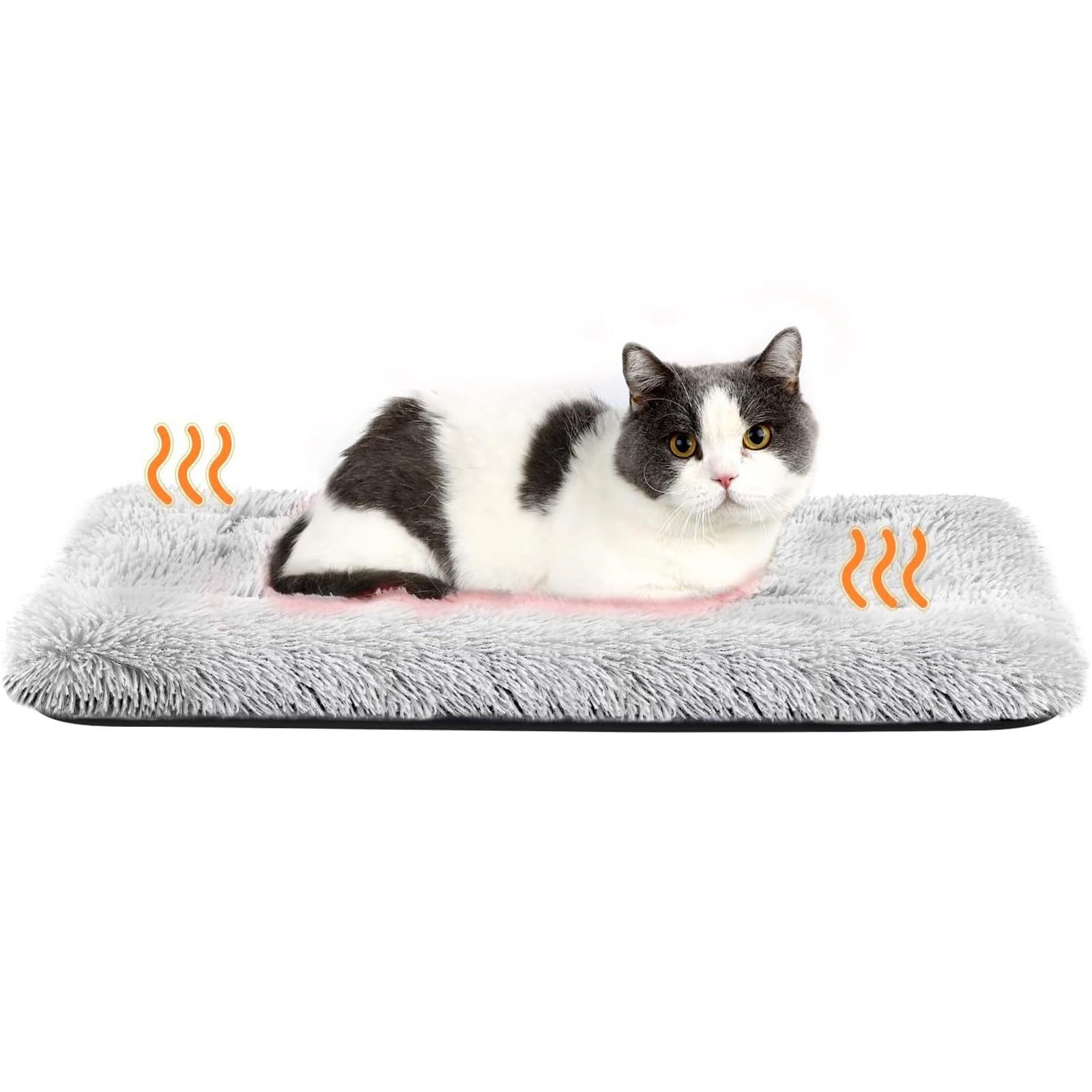 Tapis pour Animaux Contre le Sol Froid Couchage Moelleux Noir M