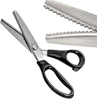Tesoura De Picotar Com Borda Serrilhada E Recortada, Multifuncional Aço Inoxidável, Alfaiate, Corte Profissional Em Zigue-Zague Para Costura, Artesanato, Papel, Roupas, Tecido Casa (3 Mm,