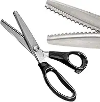 Tesoura De Picotar Com Borda Serrilhada E Recortada, Multifuncional Aço Inoxidável, Alfaiate, Corte Profissional Em Zigue-Zague Para Costura, Artesanato, Papel, Roupas, Tecido Casa (7 Mm,
