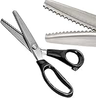 Tesoura De Picotar Com Borda Serrilhada E Recortada, Multifuncional Aço Inoxidável, Alfaiate, Corte Profissional Em Zigue-Zague Para Costura, Artesanato, Papel, Roupas, Tecido Casa (7 Mm,