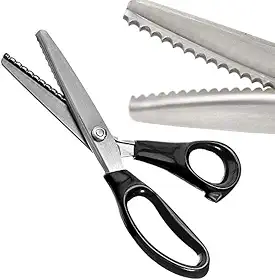 Tesoura De Picotar Com Borda Serrilhada E Recortada, Multifuncional Aço Inoxidável, Alfaiate, Corte Profissional Em Zigue-Zague Para Costura, Artesanato, Papel, Roupas, Tecido Casa (7 Mm,