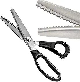 Tesoura De Picotar Com Borda Serrilhada E Recortada, Multifuncional Aço Inoxidável, Alfaiate, Corte Profissional Em Zigue-Zague Para Costura, Artesanato, Papel, Roupas, Tecido Casa (7 Mm,