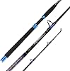 Fiblink 1-Piece Conventional Boat Rod Saltwater Offshore Graphite Spinning Fishing Rod(6 Feet, 30-50 lb/50-80 lb/80-120 lb)