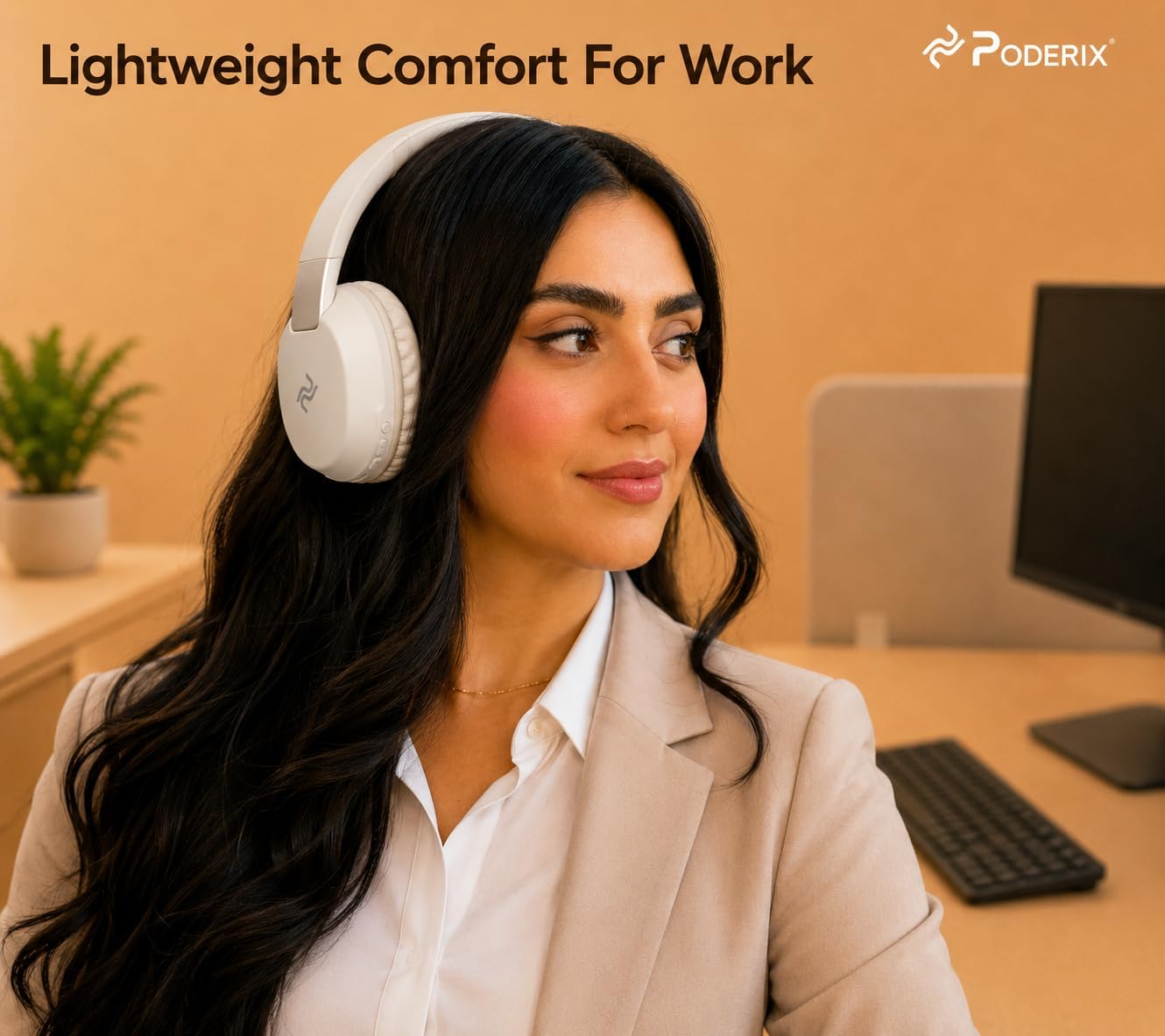 PDBEAM Wireless Foldable Bluetooth Over Ear Headphones with Mic, Micro SD Card Playback, 25H Playtime, 120H Standby, FM Radio, Lightweight for Travel, Work, Gym or Yoga image 5
