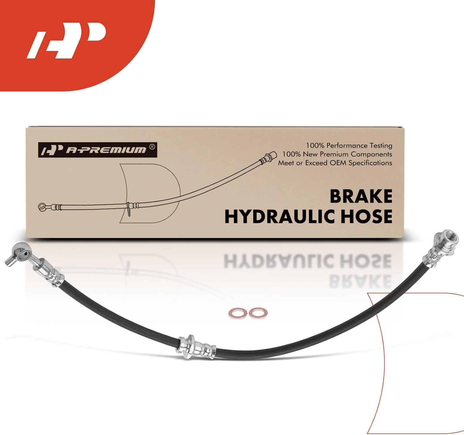 A-Premium Front Passenger Brake Hydraulic Hose Compatible with Select Nissan and Infiniti Models - Murano 2015-2021, Pathfinder 2013-2020, QX60 2014-2019, JX35 2013 - Replace# 462105AA0A