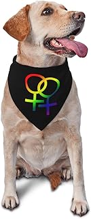 Double Female Symbol Represents Lesbian Women Triangle Dog Bandana Scarf Accessories for Pet Bibs