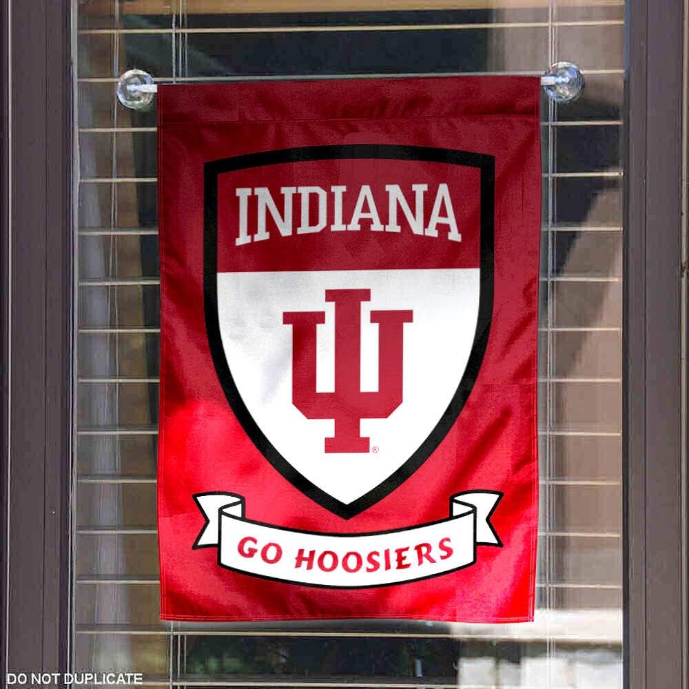 Indiana Hoosiers Crest Shield Garden Flag and Banner - Image 4