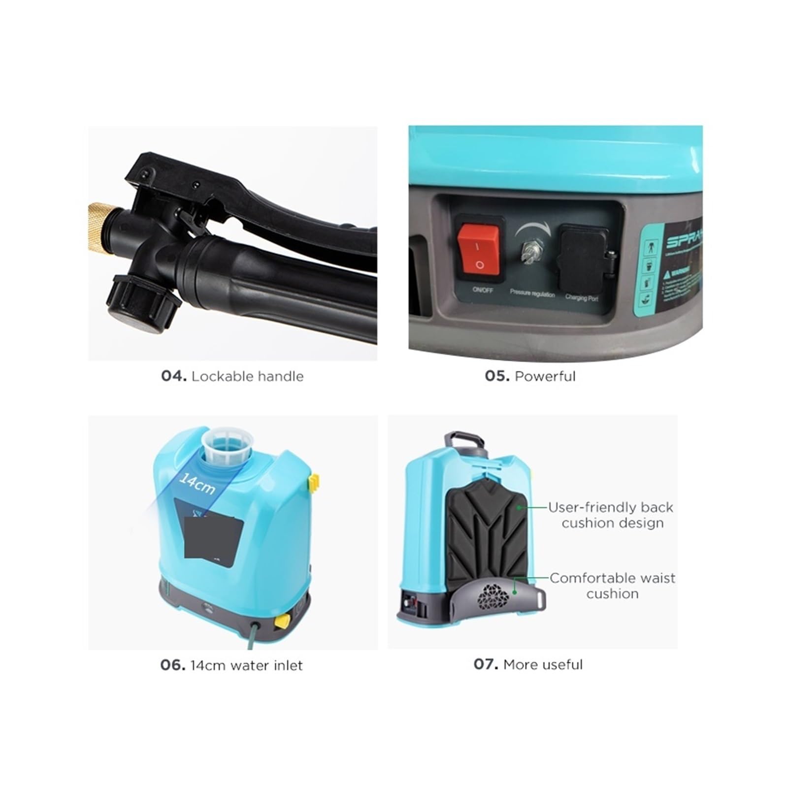 OPFVUJIKX 20L Elektrisches Rührsprühgerät, Elektrisches Rühr-Rucksack-Sprühgerät for Die Landwirtschaft Und Zur Vorbeugung Von Krankheiten