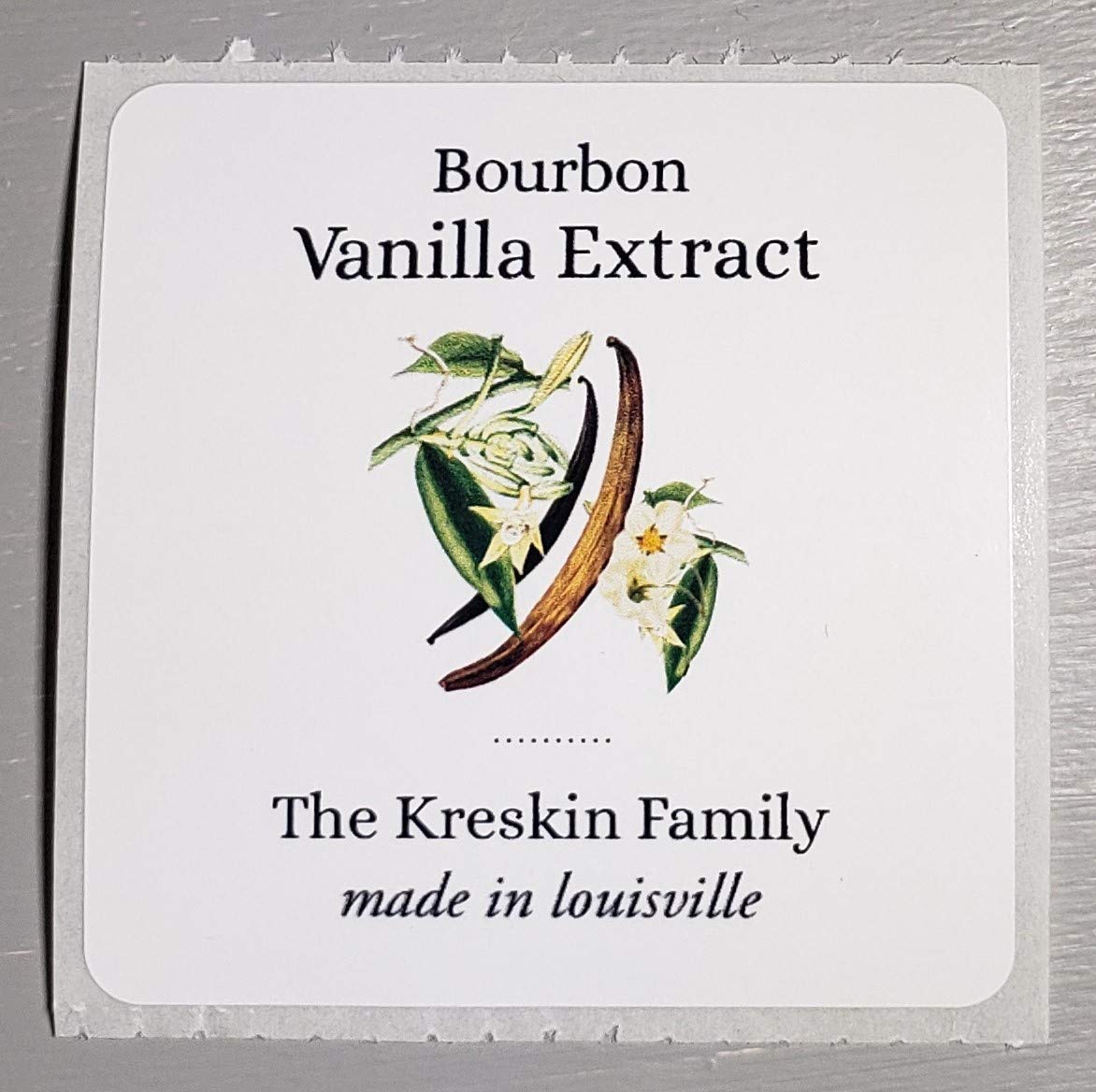 PERSONALIZED Vanilla Extract Labels (Botanical), 2" x 2" Square - 12 PER PKG (12, 2" SQUARE)