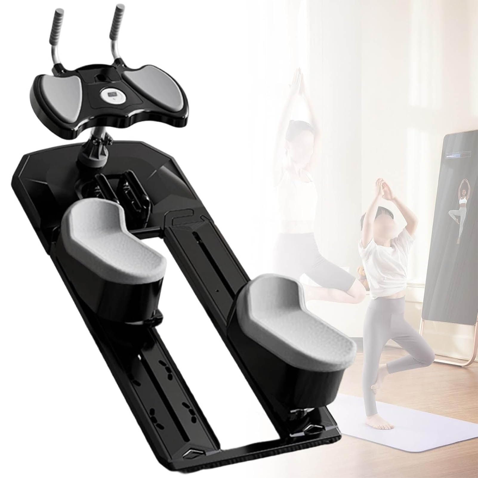 LJLYYDS Crawling Training Machine Noiseless Spine Twist & Stretch Trainer with LED Counter 3 Adjustable Height,xercise Equipment for Lower Back Pain Black