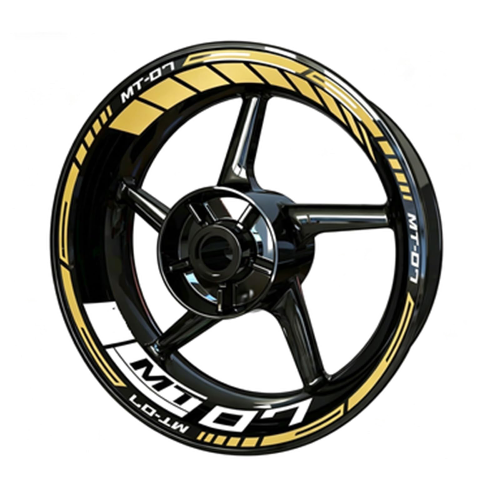 Reflective Motorcycle Wheel Sticker Hub Decal for Yamaha MT-07 MT07 Rim Stripe Tape Motorbike(Color6)