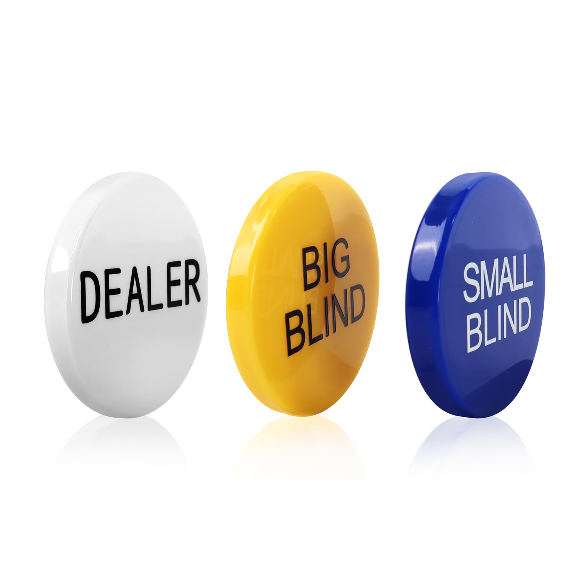GSE Games & Sports Expert Small Blind, Big Blind, Dealer Button - Set of 3 Casino Texas Hold‘em Poker Button for Gambling ...