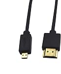 Duttek Micro HDMI to HDMI Cable 1FT/30CM, HDMI to Micro HDMI Cable, Extreme Slim Micro HDMI Male to HDMI Male Cable Support 1080P, 4K, 3D for GoPro Hero 8/7 Black,Sony A6500/A7,Canon Camera,etc