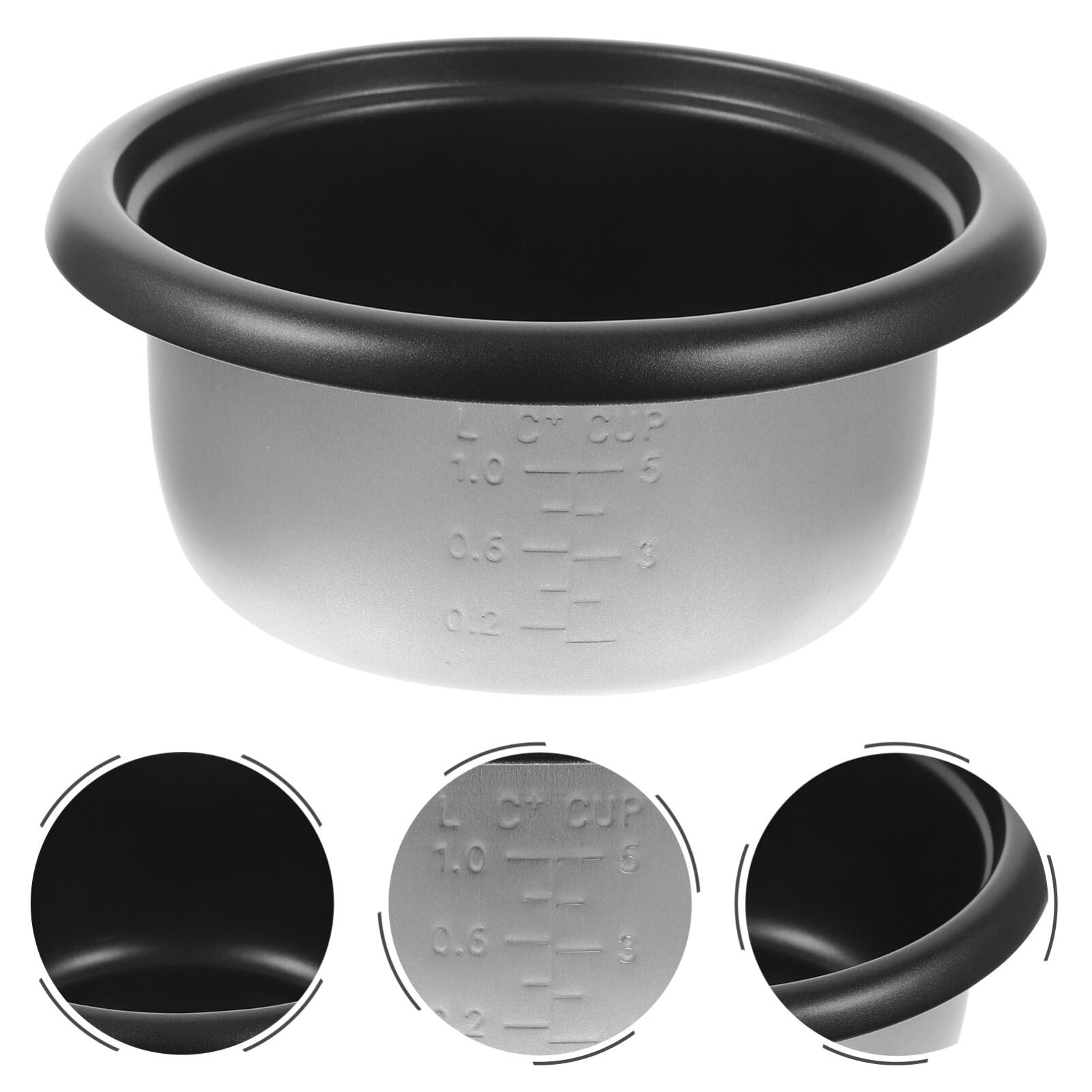 PACKOVE Revestimiento De Olla Arrocera Contenedores De Acero Inoxidable Olla Arrocera Reemplazar El Forro Tanque Interior De Arroz Forro De Cocina Olla Caliente Aleación De Aluminio Pastel