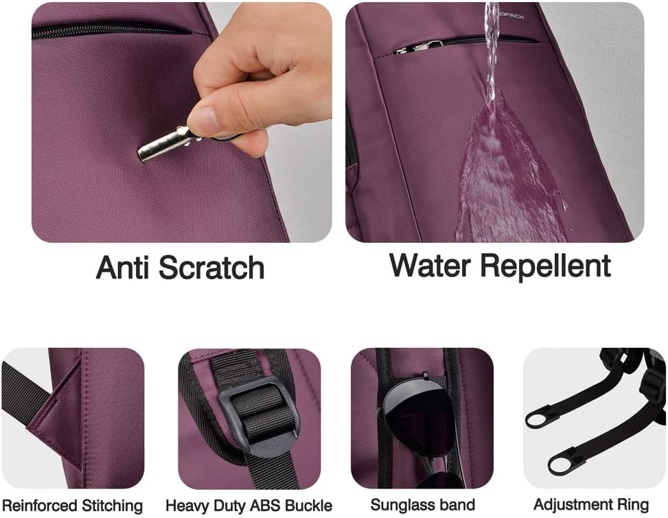 One-Day Sale: Up to 40% Off KOPACK Slim Women Laptop Backpack 15.6 inch with USB Charging Port Anti Theft Laptop Bag College Purple