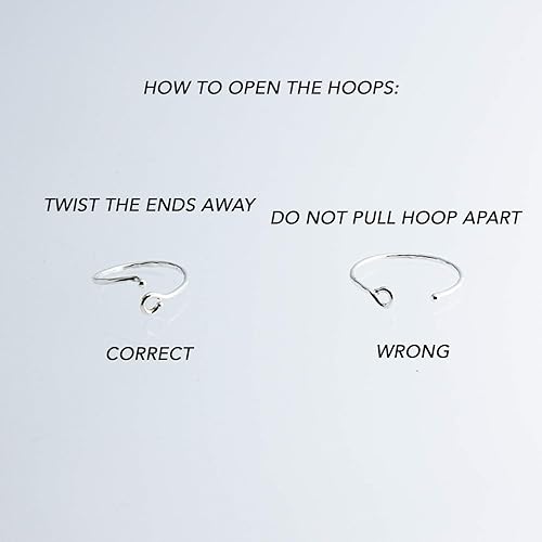 Miniatura 4 de 8mm Sterling Silver Open Hoop Hugger Small Cartilage Tragus Earrings Thin 22 Gauge Snap