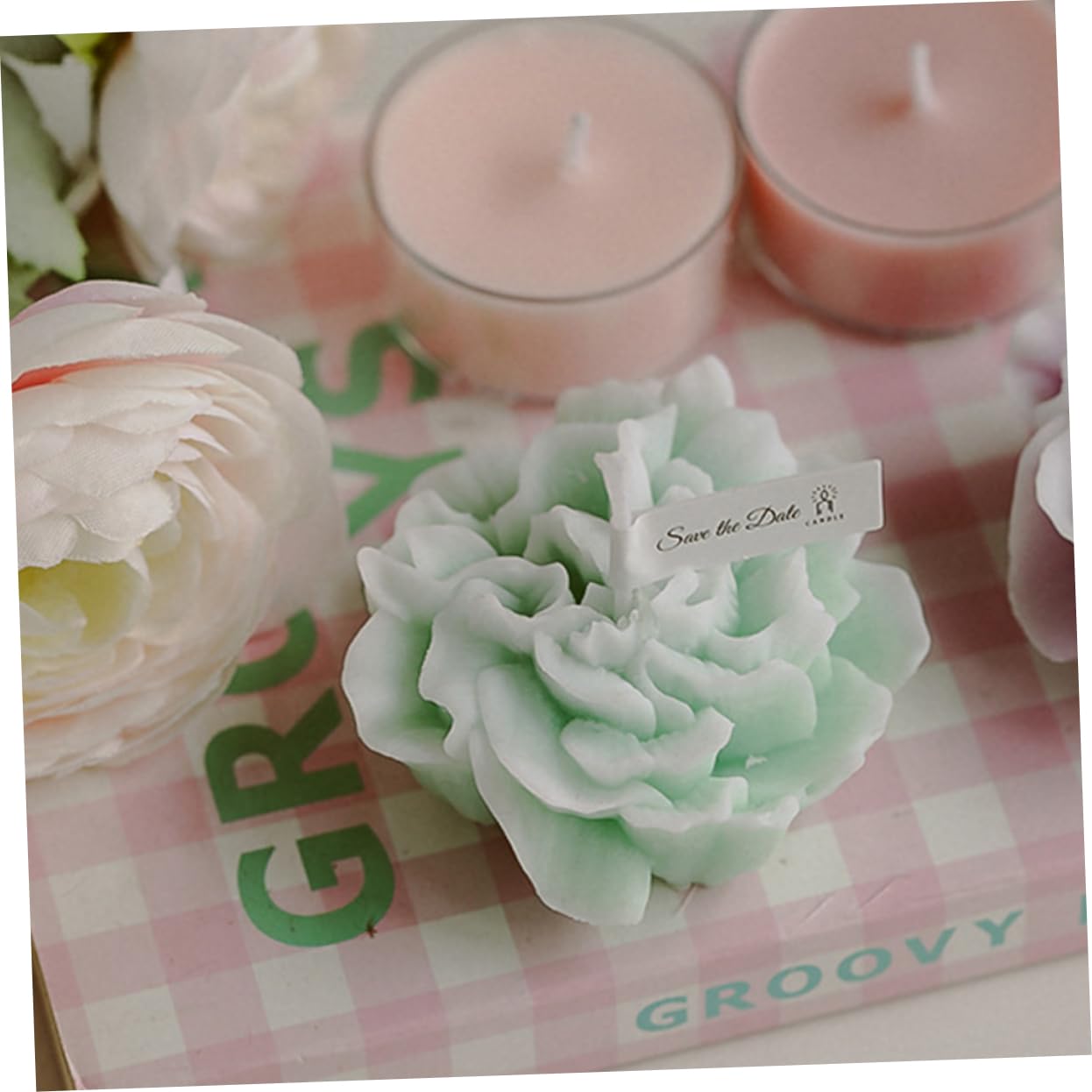 Ciieeo 20stücke Duftkerzen Blumenform Aromatherapeutische Kerzen Für Muttertag Hochzeiten Und Feiern Geschenkidee Für Frauen