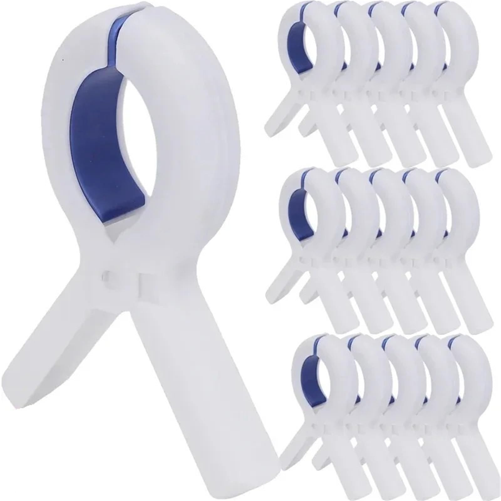 Clothes Pegs 12pcs Plastic Clothes Pins Beach Towel Clips Strong Springs Clamps Laundry Drying Pegs Quilt Clothespins Photo Hanging Clips