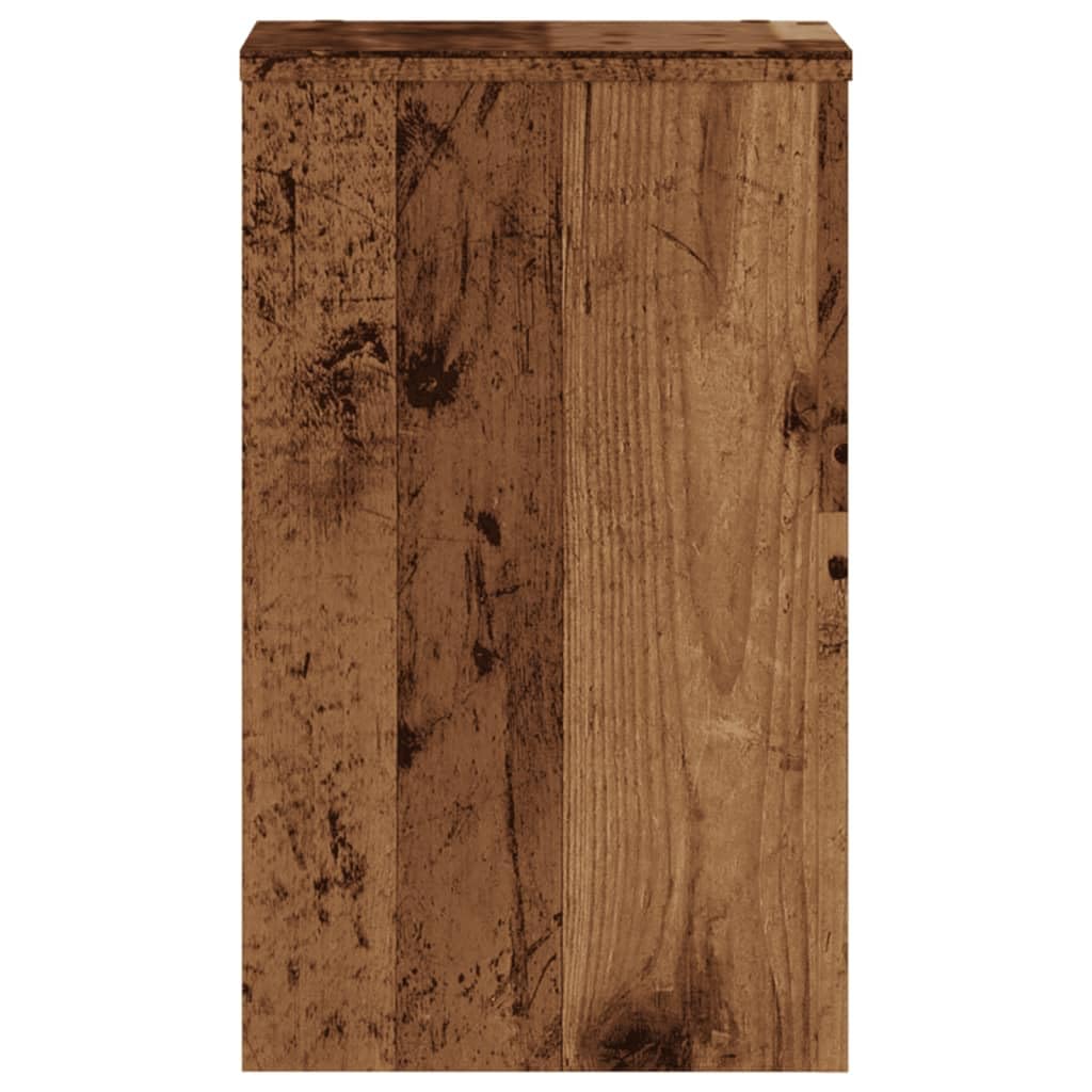 Supporto per piante, 2 pezzi, legno invecchiato, 30 x 30 x 50 cm, composito
