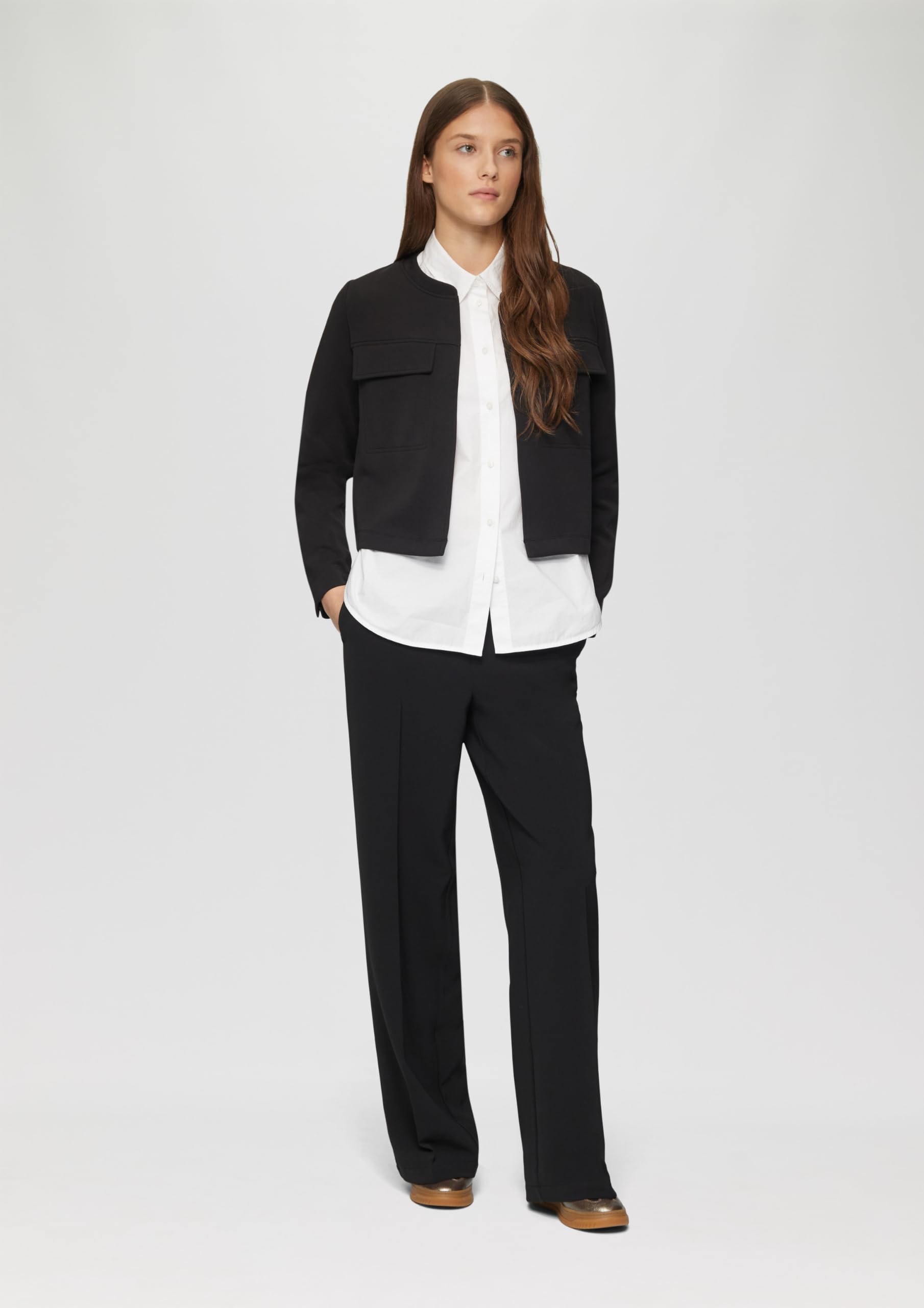 s.Oliver Wide-Leg-Hose mit elastischem Bund
