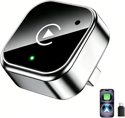 2 in 1 Wireless CarPlay Adapter, 5,8GHz Wi-Fi Niedrige Latenz, Stabile Verbindung für Verkabelte Werksautos