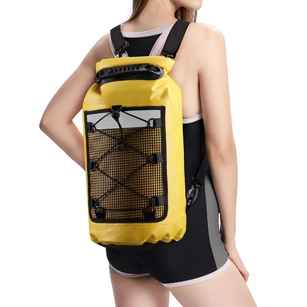 Sac à dos étanche 30 l avec étui de téléphone portable étanche pour sports nautiques, pêche, bateau, kayak, surf, rafting, cadeaux, Orange, 30 Liter, sports nautiques en plein air
