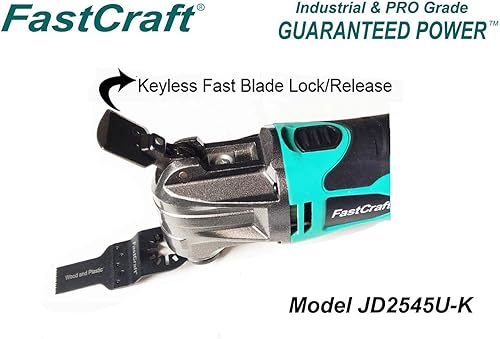 Miniatura 7 de Herramienta oscilantemultiherramienta  FastCrat PRO Modelo JD2545U-K con cable de alta gama 5 años de garantía 5.0A nominal pico 2.4Asin llave6