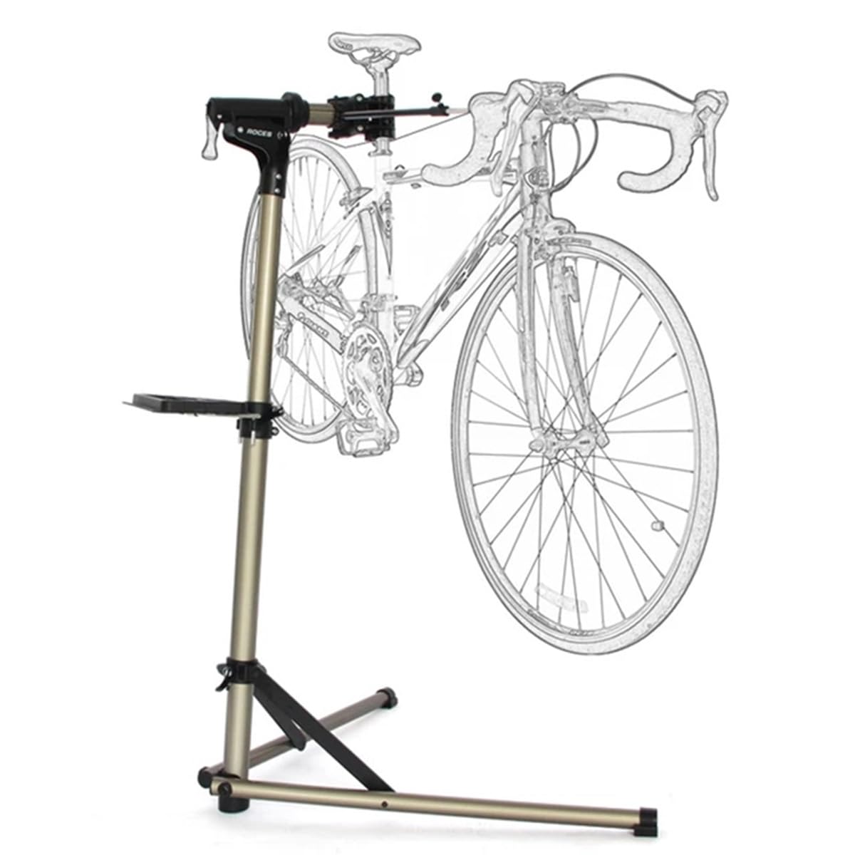 Soporte del Taller de Mantenimiento de Bicicletas mecánicas Soporte de Mantenimiento Plegable/Soporte de Trabajo mecánico de Bicicletas,Oro