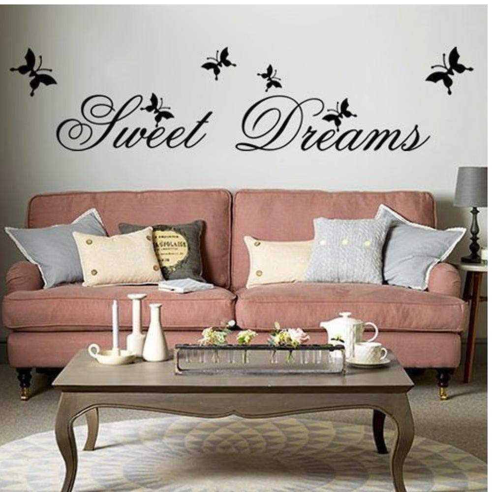 Tossper White Sweet Dreams Diy Removable Art Vinyl Quote Wall Sticker Decal Mural Home Room Decor
