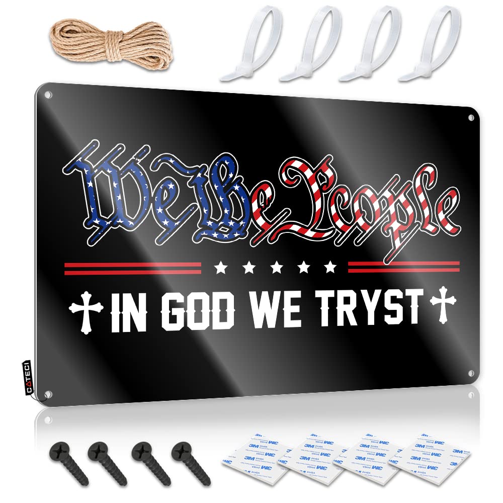 We The People In God We Trust Wall Art Artwork | Simple Gift For Dad Decorative Wall Art(30X40CM)