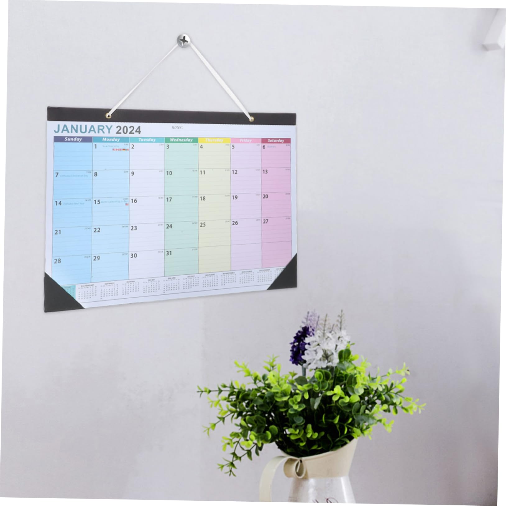 VILLCASE 4stücke Wandkalender Für Schule Und Zuhause Dekorativer Planer Mit Memo- Englischer Monatskalender Für Effektive Planung Und Organisation