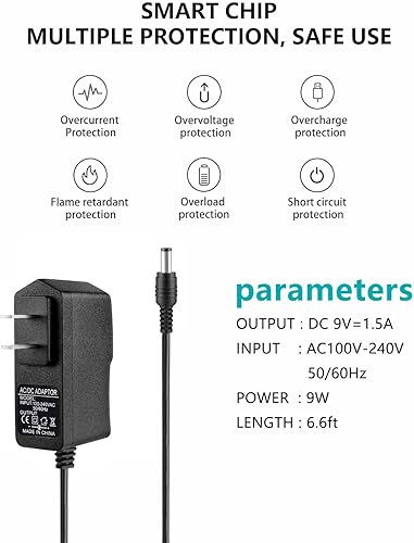Miniatura 5 de 9V1.5A Schwinn ACDC Cargador Adaptador Cable de Alimentación Compatible con Schwinn Bicicleta Ejercicio Elíptico Recumbent Vertical Entrenador A10
