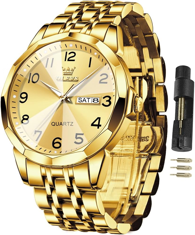 OLEVS Ladies Watches Green Leather Strap Dress Fashion Analog Quartz Diamond Waterproof Wrist Watches for Women