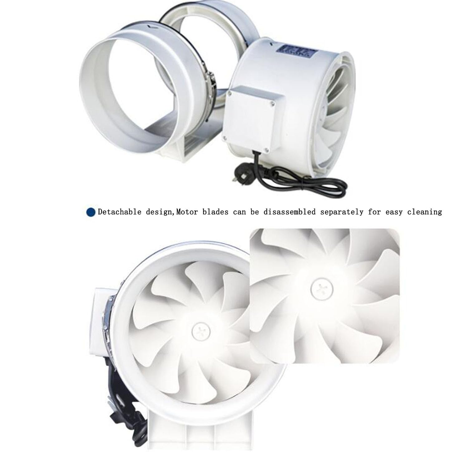 Ventola Aspirazione con Telecomando Senza Fili,Professionale Aspiratore Bagno,Estrattore Aria Silenzioso,Guscio Ignifugo,per Booster, Tenda di Crescita Soffiatore di Scarico,5 Inches